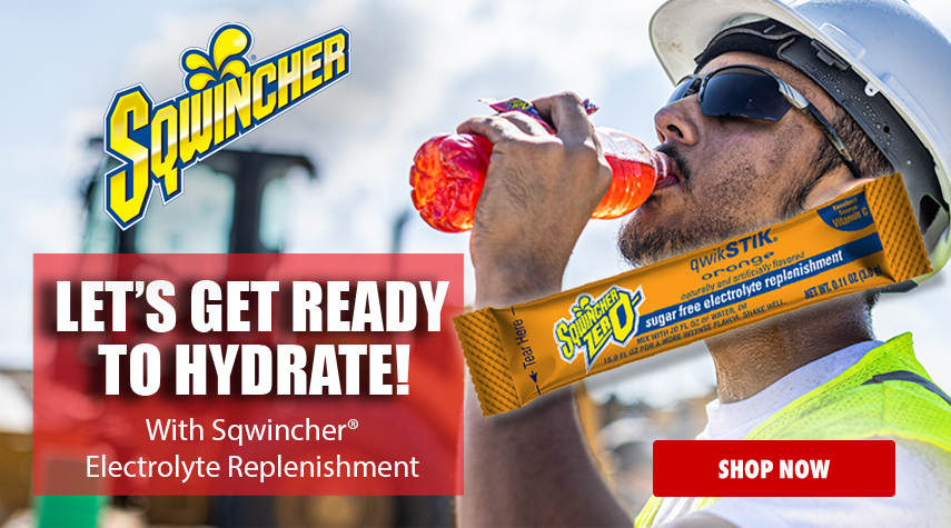 Sqwincher. Let's get ready to hydrate with Sqwincher® Elecrolyte Replenishment. Click here to shop now!